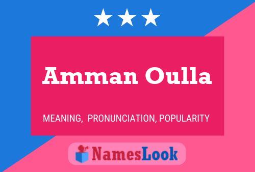 Amman Oulla Name Poster