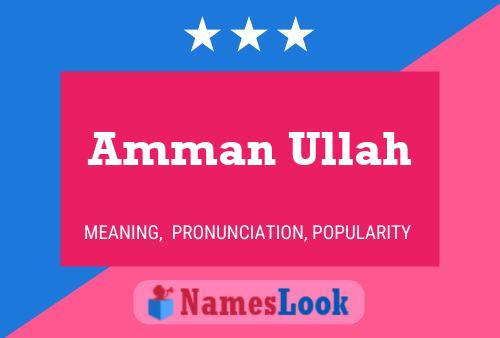 Amman Ullah Name Poster