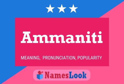 Ammaniti Name Poster