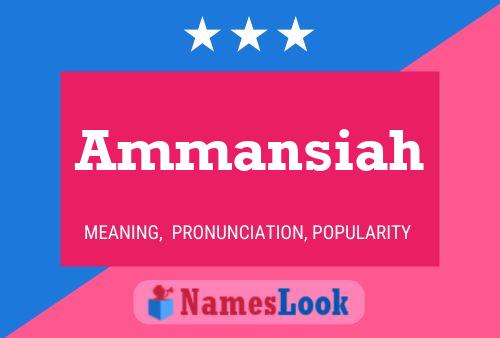 Ammansiah Name Poster