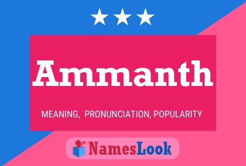 Ammanth Name Poster