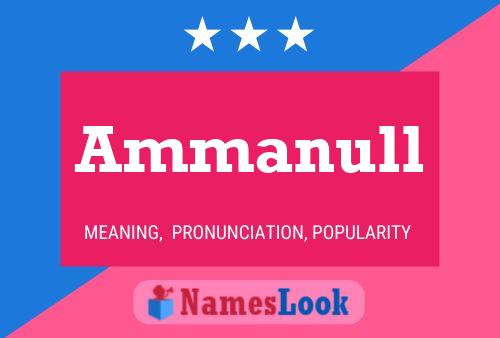 Ammanull Name Poster