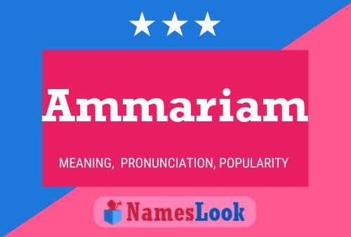 Ammariam Name Poster