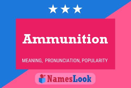 Ammunition Name Poster