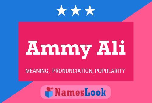 Ammy Ali Name Poster