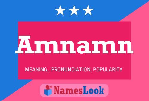 Amnamn Name Poster