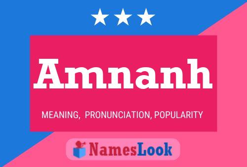 Amnanh Name Poster