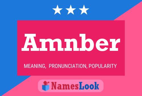 Amnber Name Poster