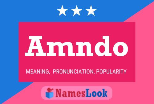 Amndo Name Poster