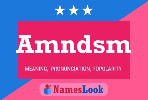 Amndsm Name Poster