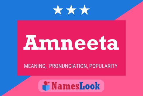 Amneeta Name Poster