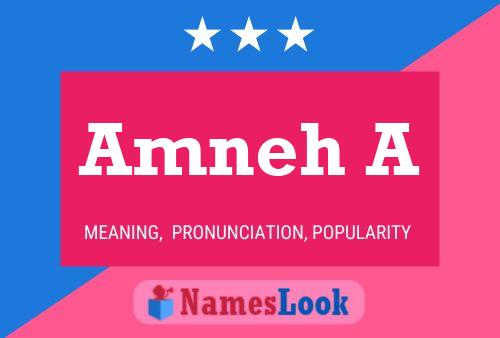 Amneh A Name Poster