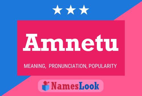 Amnetu Name Poster