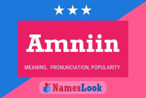 Amniin Name Poster