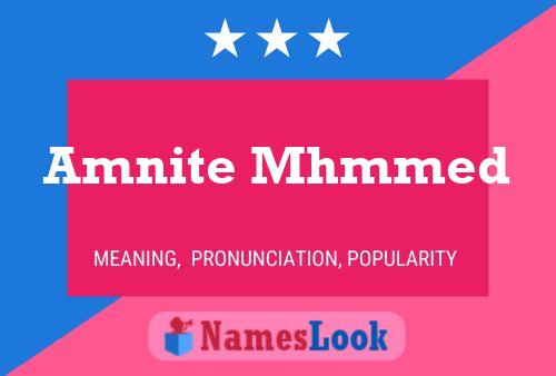 Amnite Mhmmed Name Poster