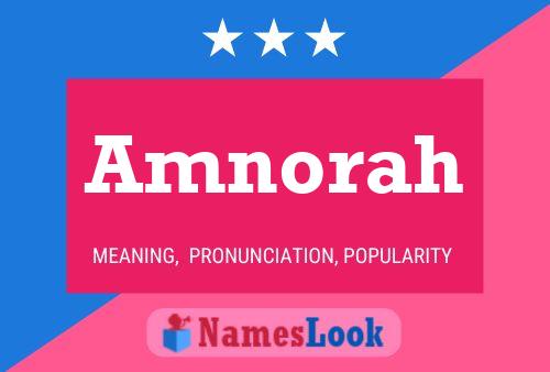 Amnorah Name Poster