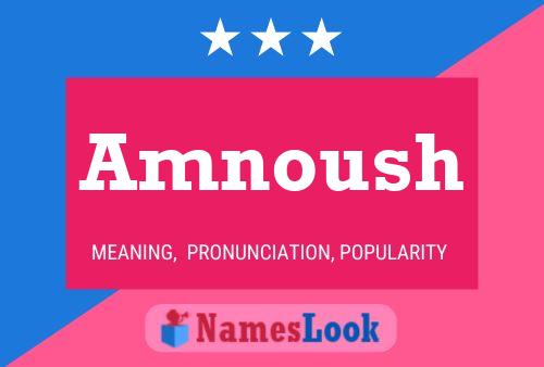 Amnoush Name Poster