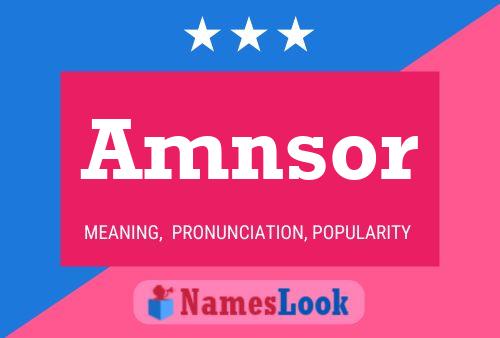 Amnsor Name Poster