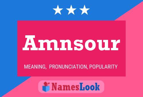 Amnsour Name Poster