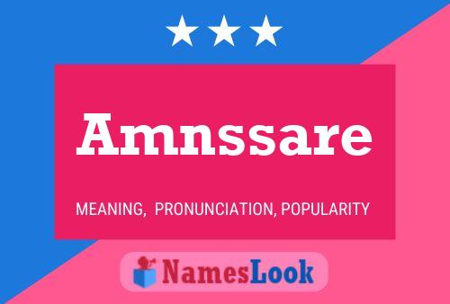 Amnssare Name Poster