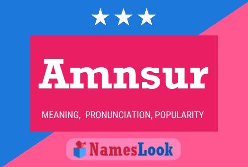 Amnsur Name Poster