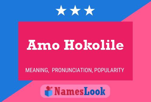 Amo Hokolile Name Poster