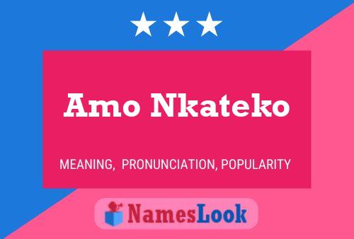 Amo Nkateko Name Poster