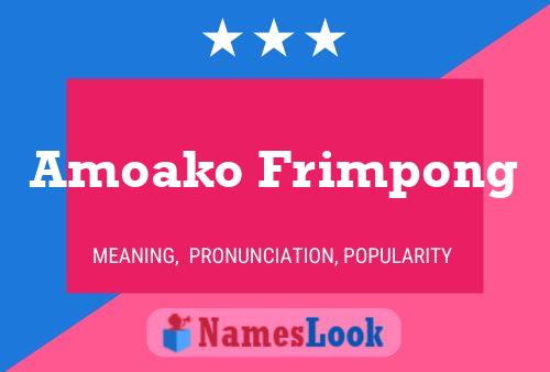 Amoako Frimpong Name Poster