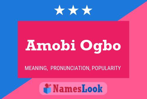 Amobi Ogbo Name Poster