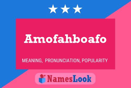 Amofahboafo Name Poster