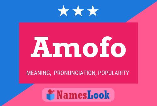 Amofo Name Poster