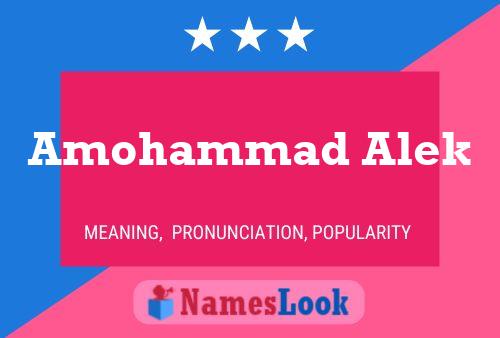 Amohammad Alek Name Poster