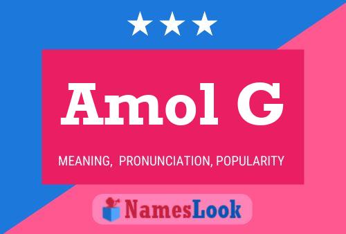 Amol G Name Poster