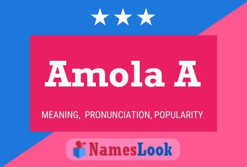 Amola A Name Poster