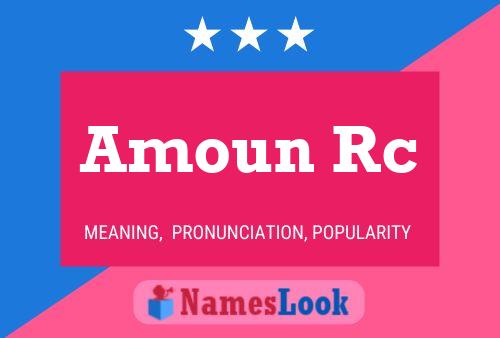 Amoun Rc Name Poster