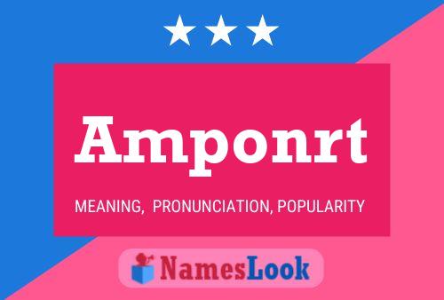 Amponrt Name Poster