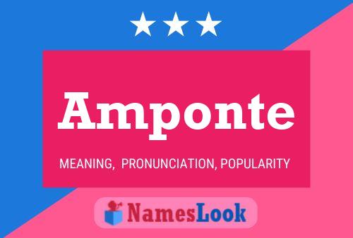 Amponte Name Poster