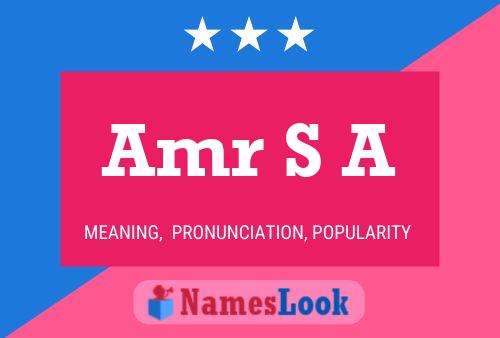 Amr S A Name Poster