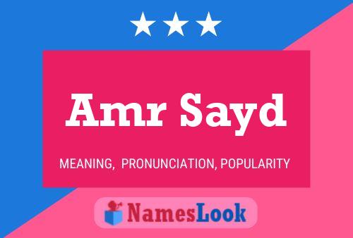 Amr Sayd Name Poster