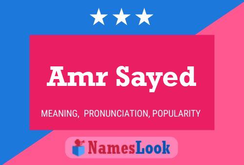 Amr Sayed Name Poster