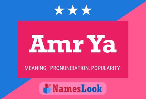 Amr Ya Name Poster