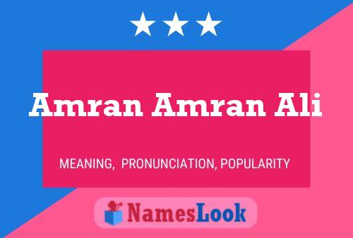 Amran Amran Ali Name Poster