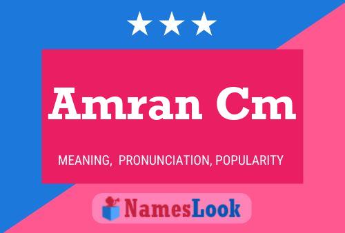 Amran Cm Name Poster