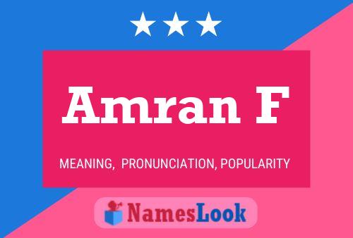 Amran F Name Poster