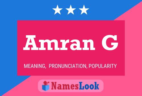 Amran G Name Poster