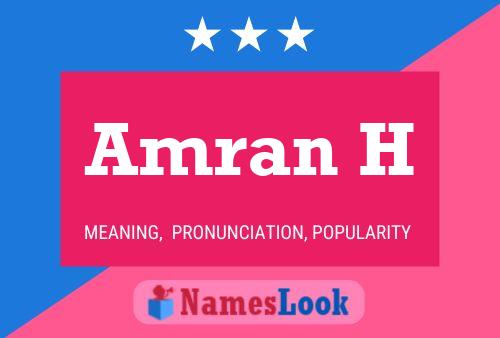 Amran H Name Poster