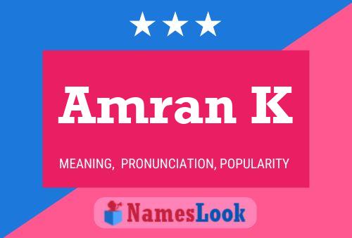 Amran K Name Poster