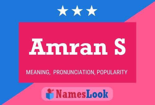 Amran S Name Poster