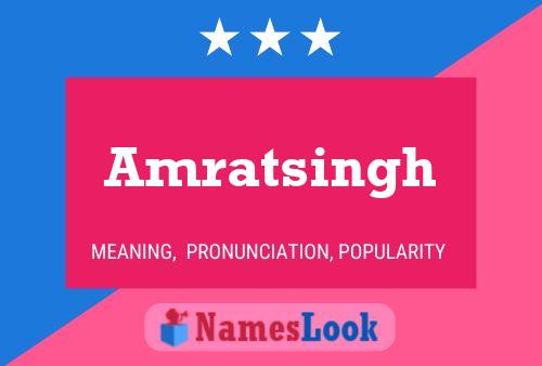 Amratsingh Name Poster