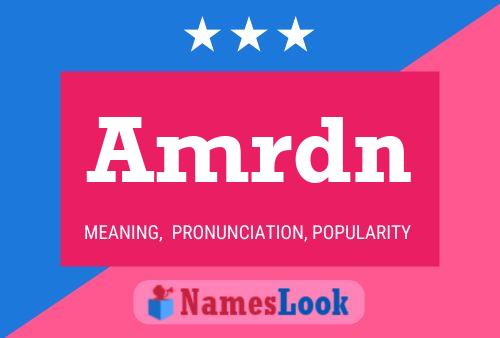 Amrdn Name Poster